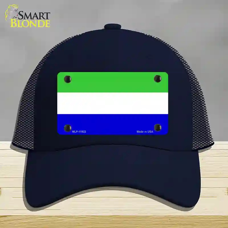 HAT16-MLP-11922 Galapagos Island Flag Novelty License Plate Hat, Mesh - Navy