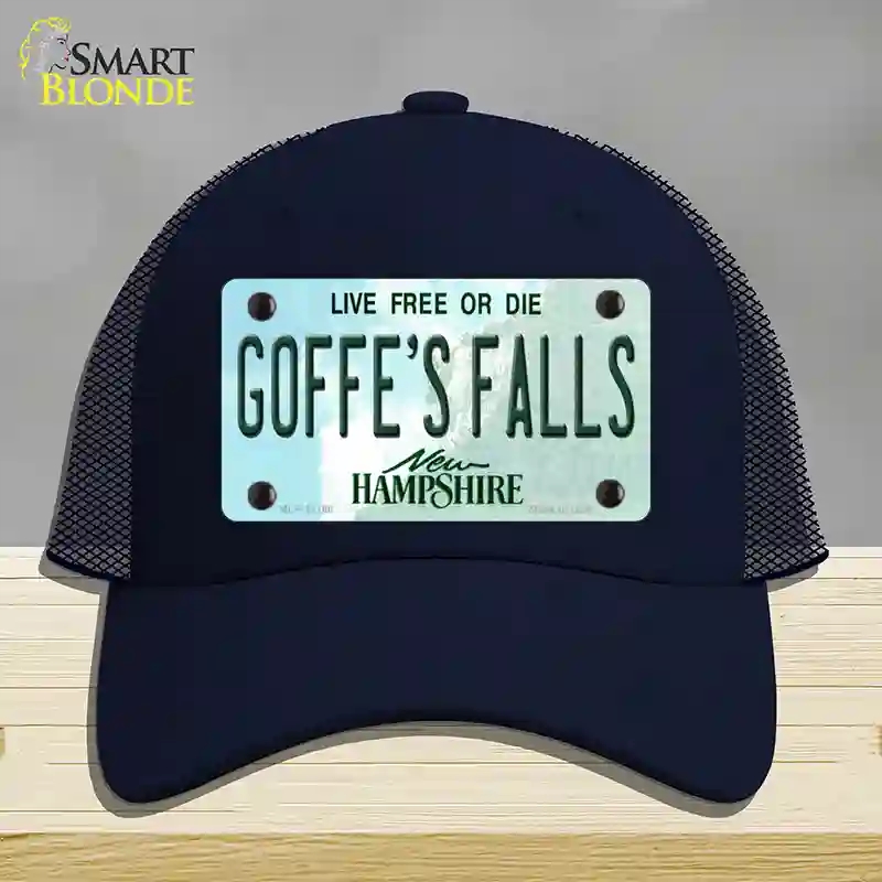 HAT16-MLP-12166 Goffes Falls   Hampshire Novelty License Plate Hat, Mesh - Navy
