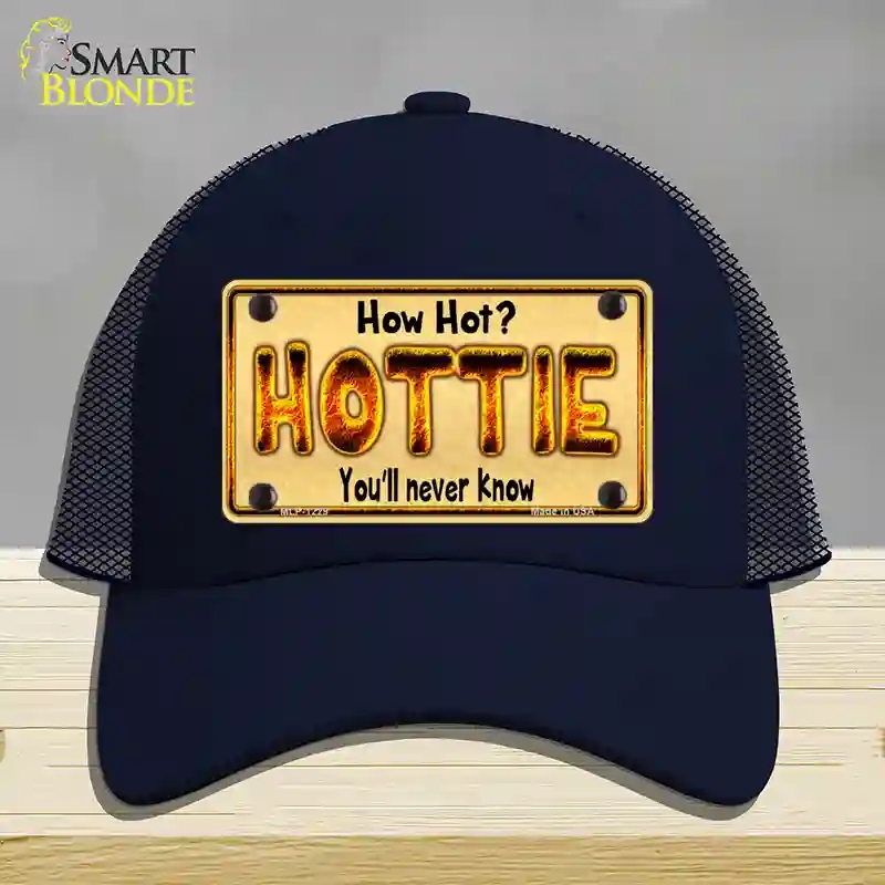 HAT16-MLP-1229 Hottie Know Novelty License Plate Hat, Mesh - Navy
