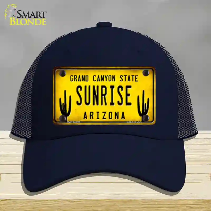 HAT16-MLP-12319 Arizona Sunrise Novelty License Plate Hat, Mesh - Navy