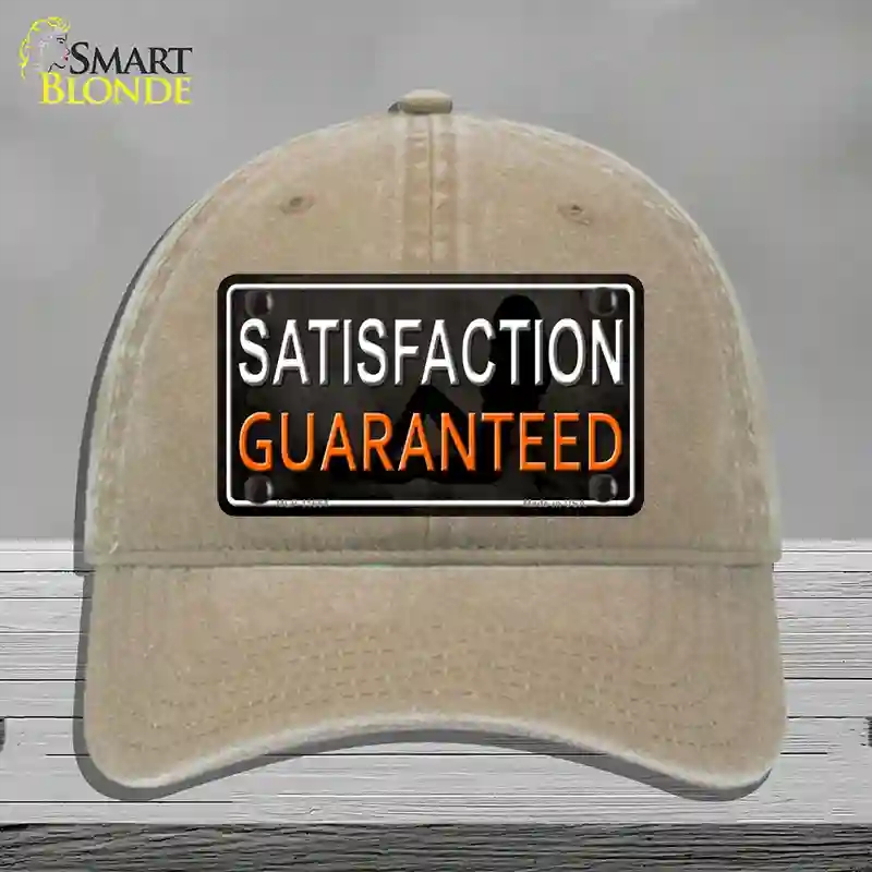 HAT09-MLP-11664 Satisfaction Guaranteed Novelty License Plate Hat, Unconstructed Cotton - Khaki