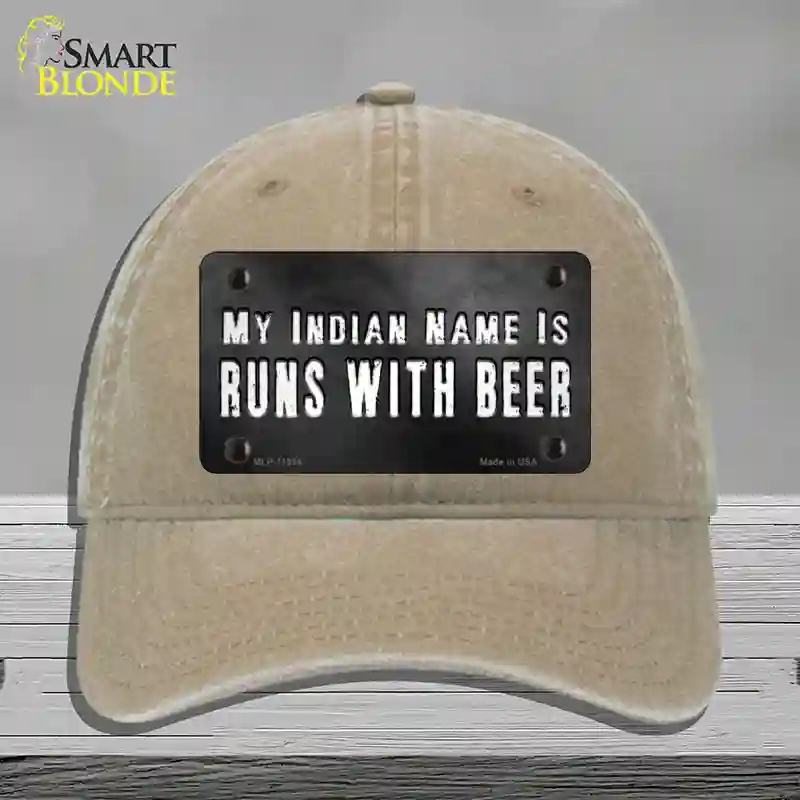 HAT09-MLP-11934 My Indian Name Novelty License Plate Hat, Unconstructed Cotton - Khaki