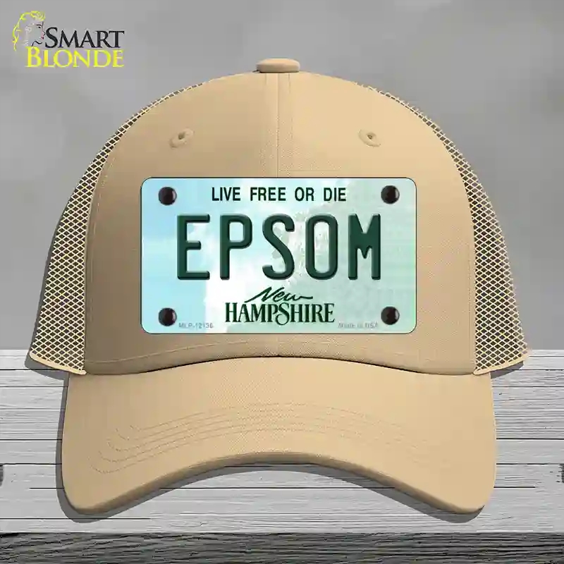 HAT15-MLP-12136 Epsom   Hampshire Novelty License Plate Hat, Mesh - Khaki