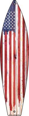 SB-164 Painted American Flag Novelty Surfboard Sign
