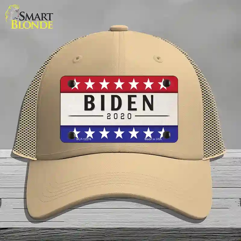 HAT15-MLP-12276 Joe Biden 2020 Novelty License Plate Hat, Mesh - Khaki