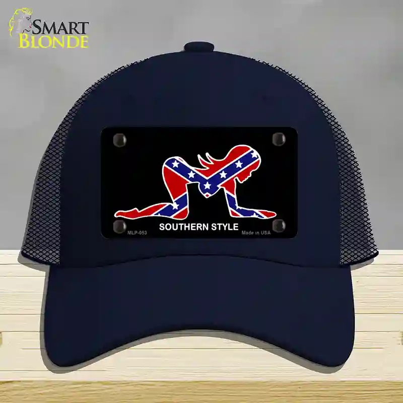 HAT16-MLP-053 Southern Style Sexy Novelty License Plate Hat, Mesh - Navy