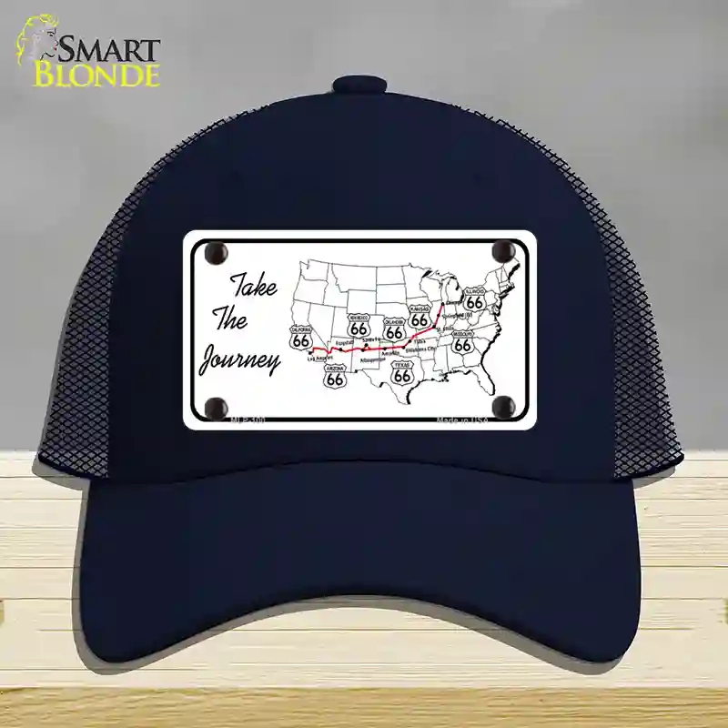 HAT16-MLP-100 Take the Journey Novelty License Plate Hat, Mesh - Navy