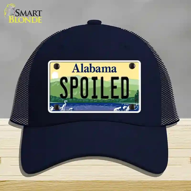 HAT16-MLP-10019 Spoiled Alabama Novelty License Plate Hat, Mesh - Navy