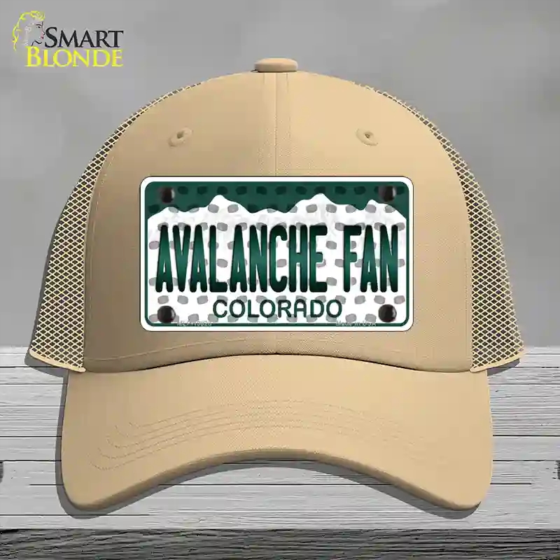 HAT15-MLP-10828 Avalanche Fan Colorado Novelty License Plate Hat, Mesh - Khaki