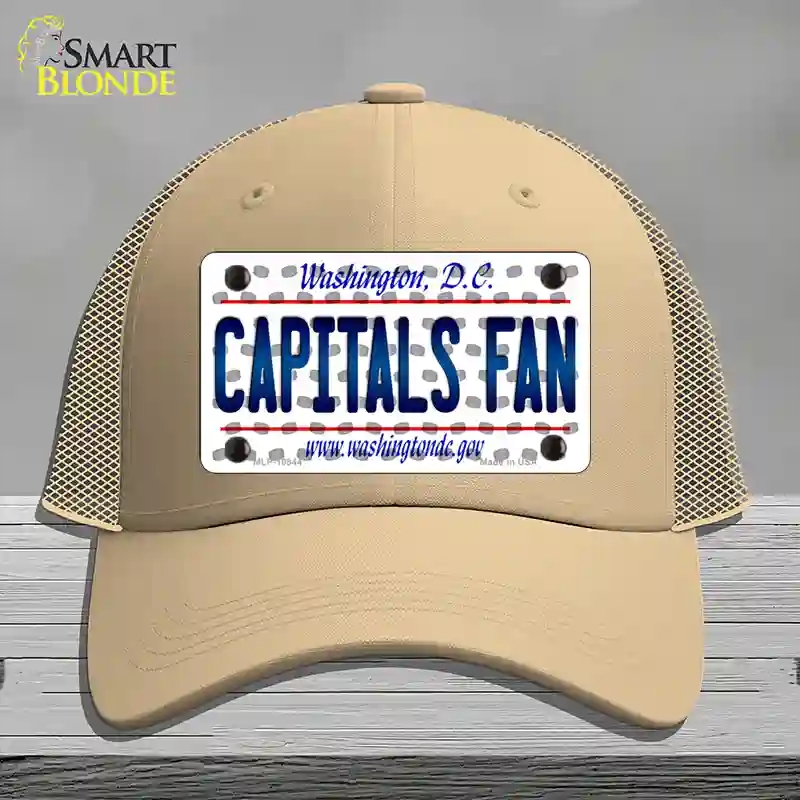 HAT15-MLP-10844 Capitals Fan Washington DC Novelty License Plate Hat, Mesh - Khaki