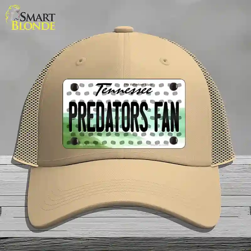 HAT15-MLP-10846 Predators Fan Tennessee Novelty License Plate Hat, Mesh - Khaki