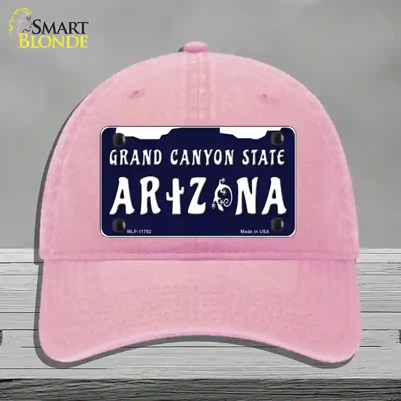 HAT12-MLP-11792 Arizona Grand Canyon State Novelty License Plate Hat, Unconstructed Cotton - Pink