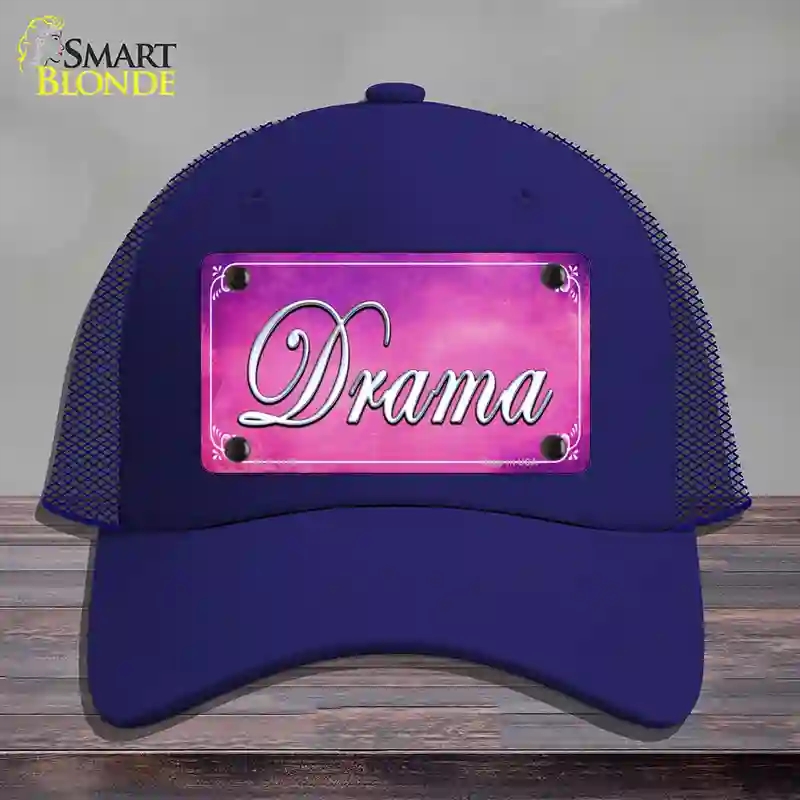 HAT18-MLP-1159 Drama Novelty License Plate Hat, Mesh - Royal Blue
