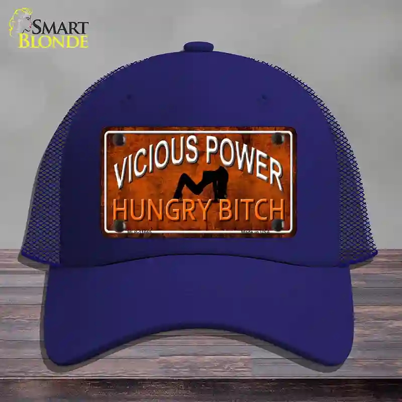 HAT18-MLP-11665 Vicious Power Novelty License Plate Hat, Mesh - Royal Blue