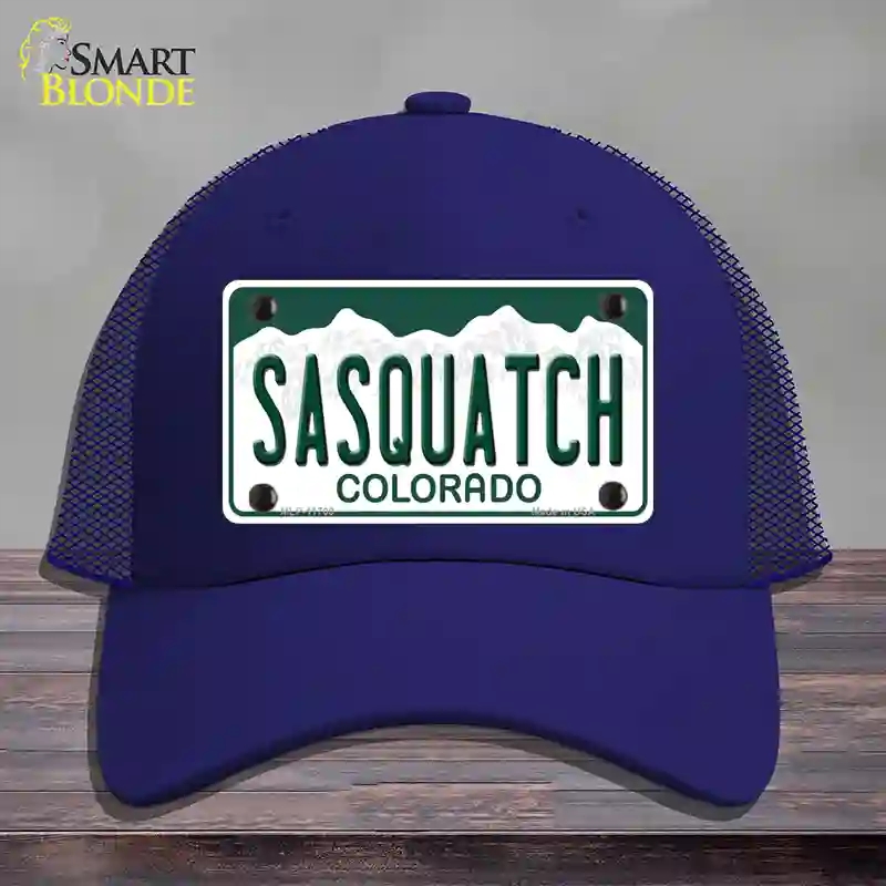 HAT18-MLP-11700 Sasquatch Colorado Novelty License Plate Hat, Mesh - Royal Blue