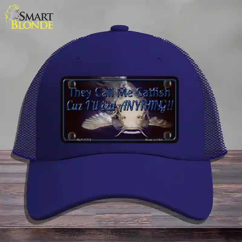 HAT18-MLP-11772 They Call Me Catfish Novelty License Plate Hat, Mesh - Royal Blue