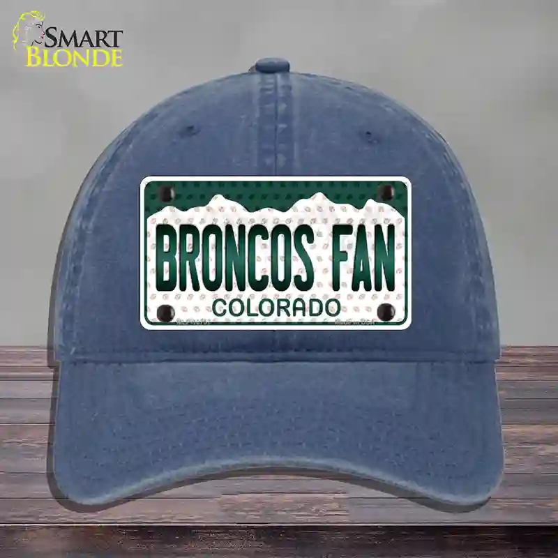 HAT11-MLP-10757 Broncos Fan Colorado Novelty License Plate Hat, Unconstructed Cotton - Navy