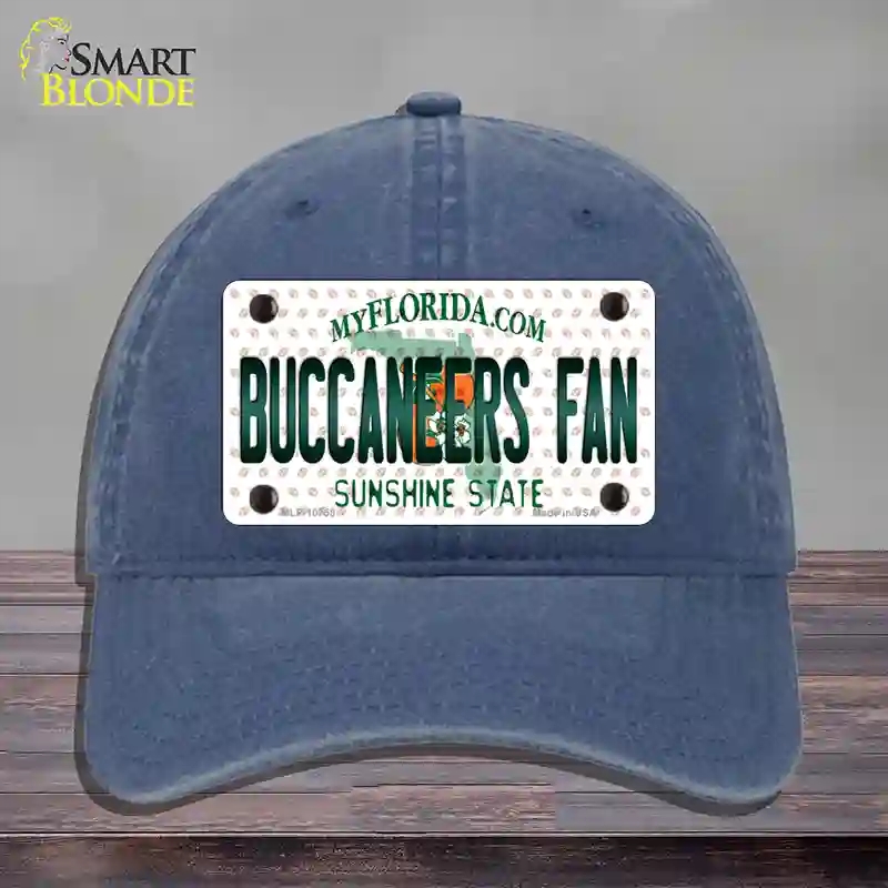 HAT11-MLP-10758 Buccaneers Fan Florida Novelty License Plate Hat, Unconstructed Cotton - Navy