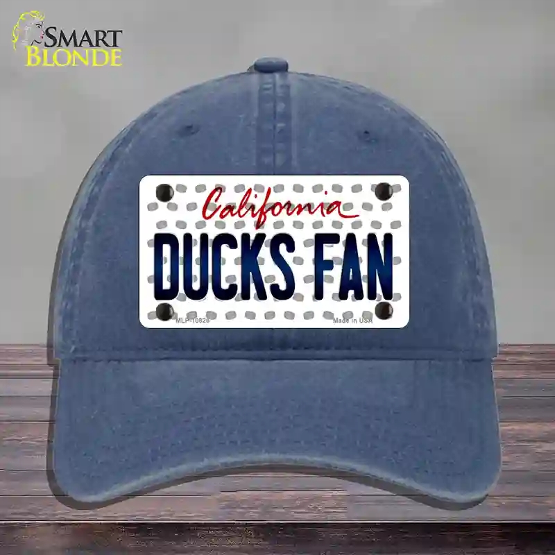 HAT11-MLP-10826 Ducks Fan California Novelty License Plate Hat, Unconstructed Cotton - Navy