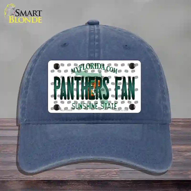HAT11-MLP-10829 Panthers Fan Florida Novelty License Plate Hat, Unconstructed Cotton - Navy