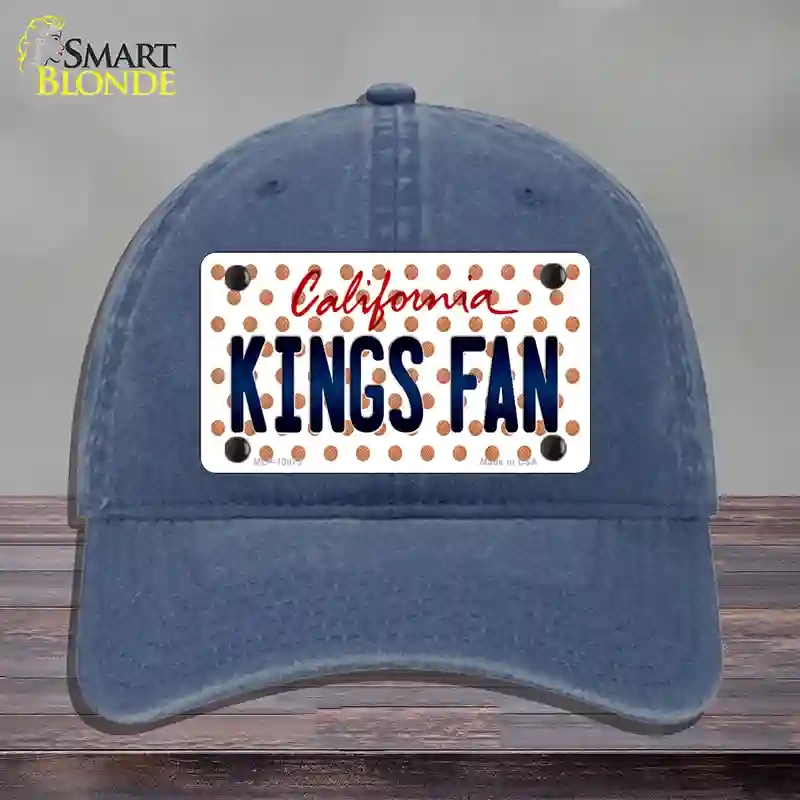 HAT11-MLP-10873 California Kings Fan Novelty License Plate Hat, Unconstructed Cotton - Navy