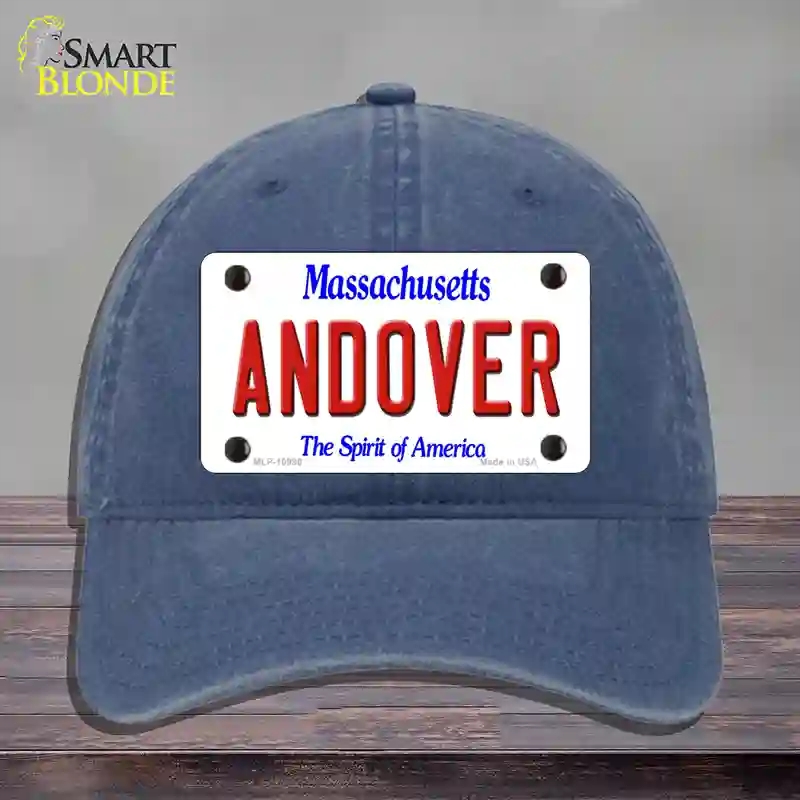 HAT11-MLP-10990 Andover Massachusetts Novelty License Plate Hat, Unconstructed Cotton - Navy