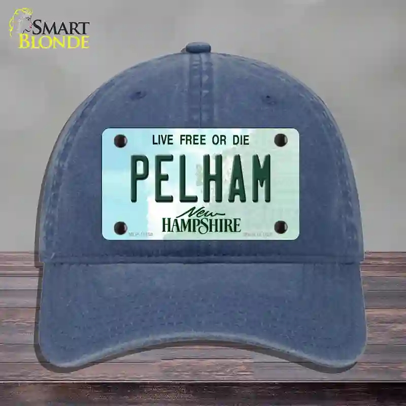 HAT11-MLP-11150 Pelham   Hampshire State Novelty License Plate Hat, Unconstructed Cotton - Navy