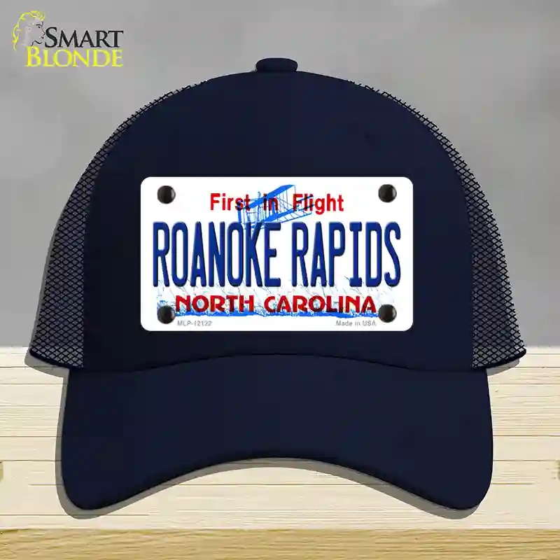 HAT16-MLP-12122 Roanoke Rapids North Carolina State Novelty License Plate Hat, Mesh - Navy