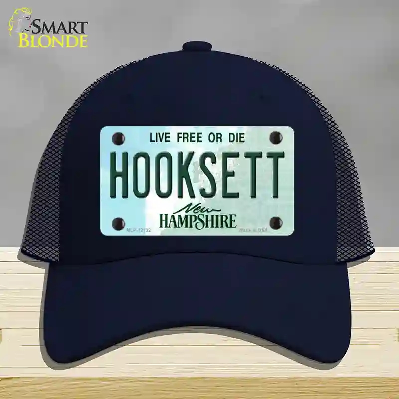 HAT16-MLP-12132 Hooksett   Hampshire Novelty License Plate Hat, Mesh - Navy