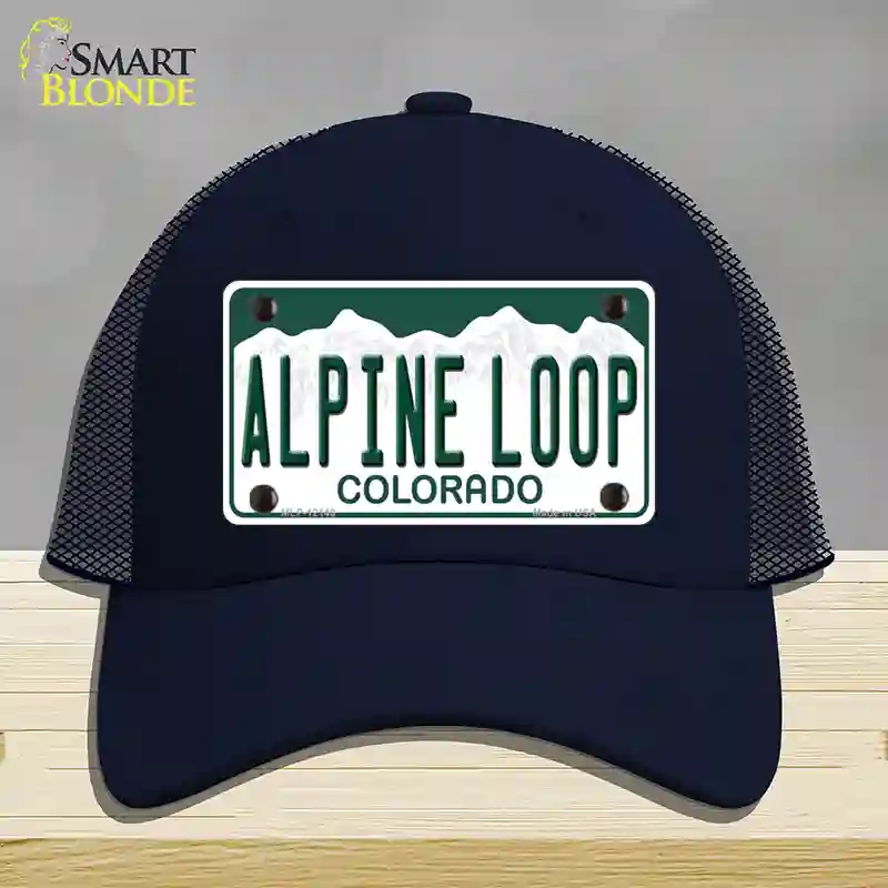 HAT16-MLP-12148 Alpine Loop Colorado Novelty License Plate Hat, Mesh - Navy