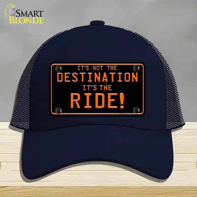 HAT16-MLP-12189 Its Not the Destination Novelty License Plate Hat, Mesh - Navy