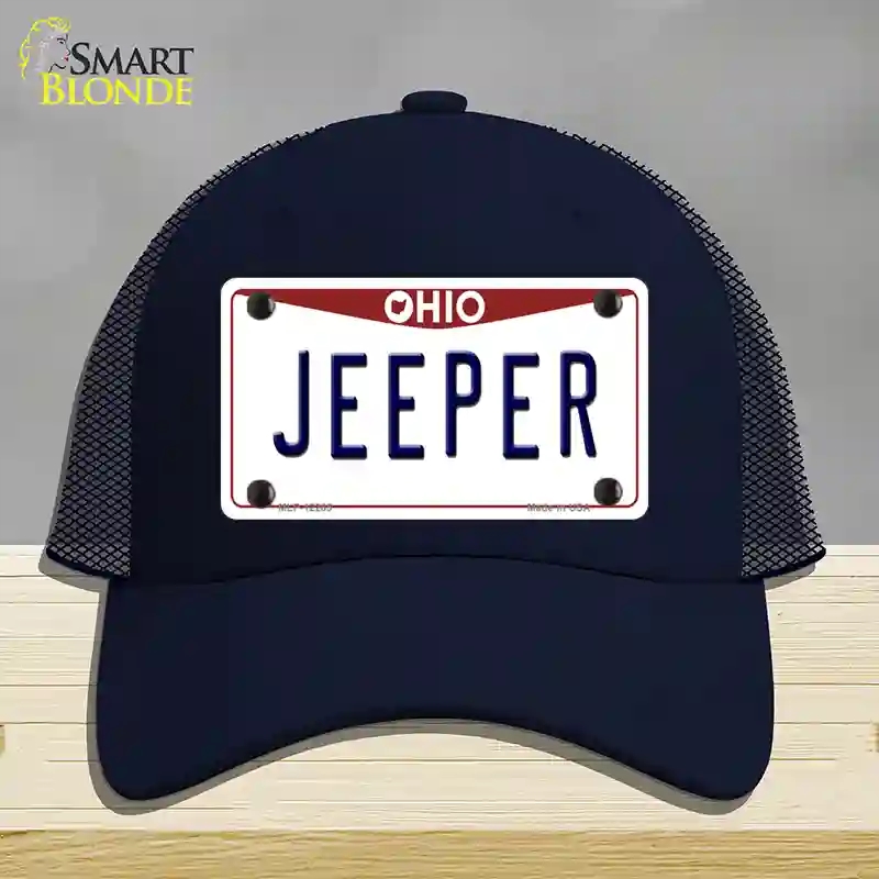 HAT16-MLP-12285 Ohio Jeeper Novelty License Plate Hat, Mesh - Navy