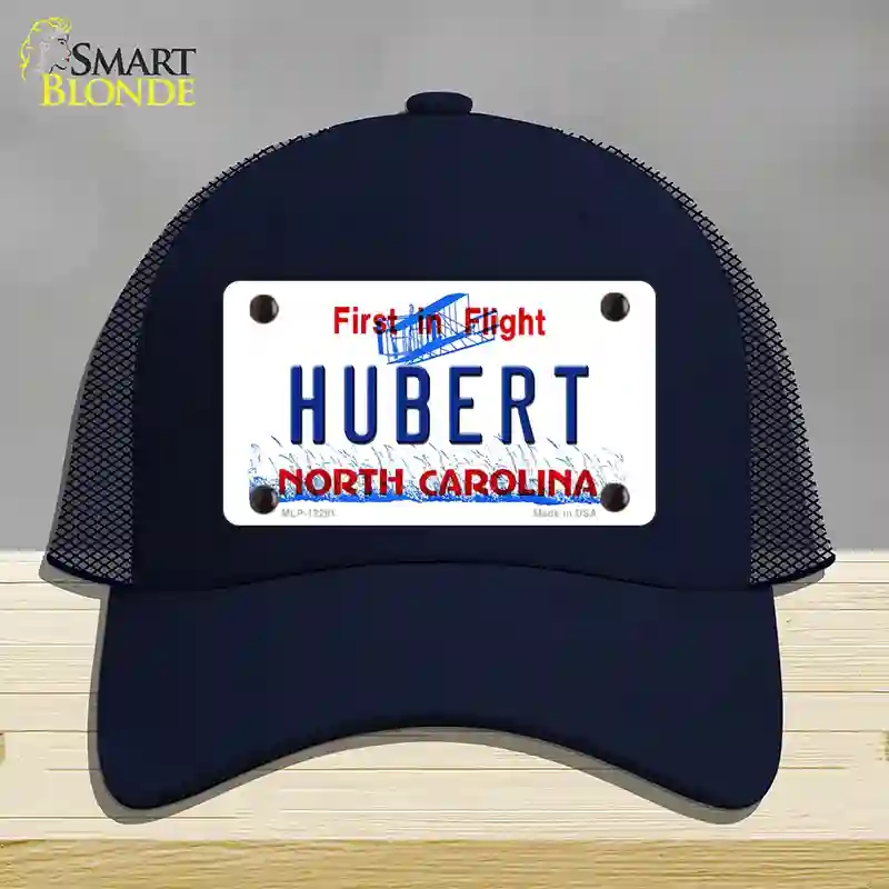 HAT16-MLP-12291 North Carolina Hubert Novelty License Plate Hat, Mesh - Navy