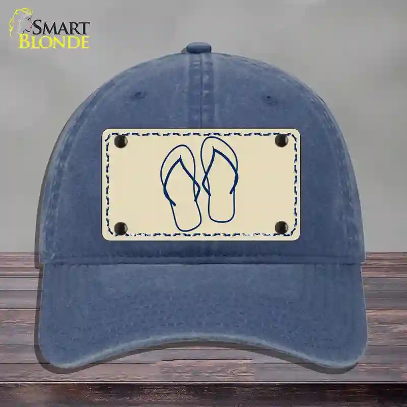 HAT11-MLP-1178 Flip Flops Novelty License Plate Hat, Unconstructed Cotton - Navy