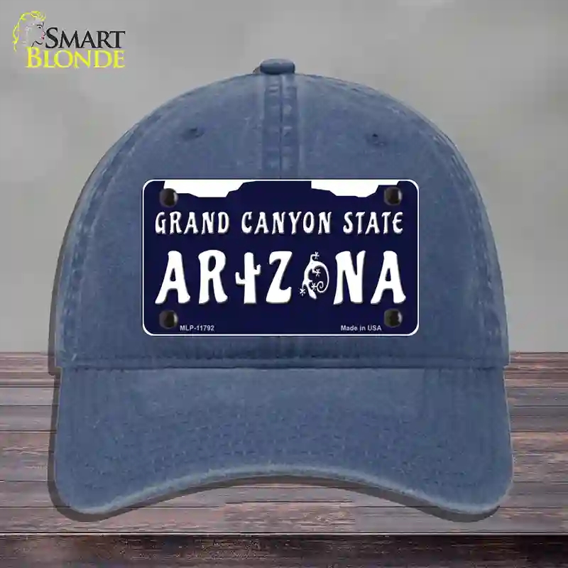 HAT11-MLP-11792 Arizona Grand Canyon State Novelty License Plate Hat, Unconstructed Cotton - Navy