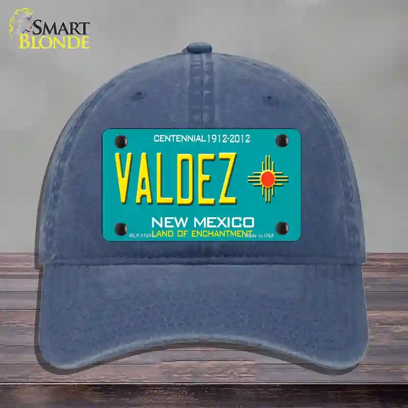 HAT11-MLP-11803 Valdez   Mexico Novelty License Plate Hat, Unconstructed Cotton - Navy