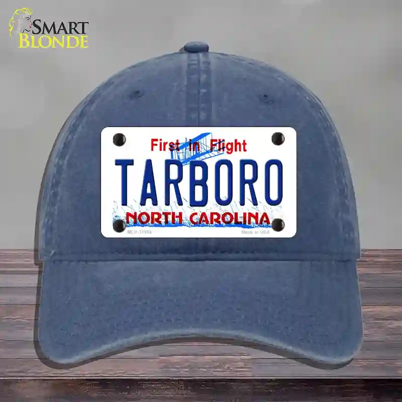 HAT11-MLP-11844 Tarboro North Carolina Novelty License Plate Hat, Unconstructed Cotton - Navy