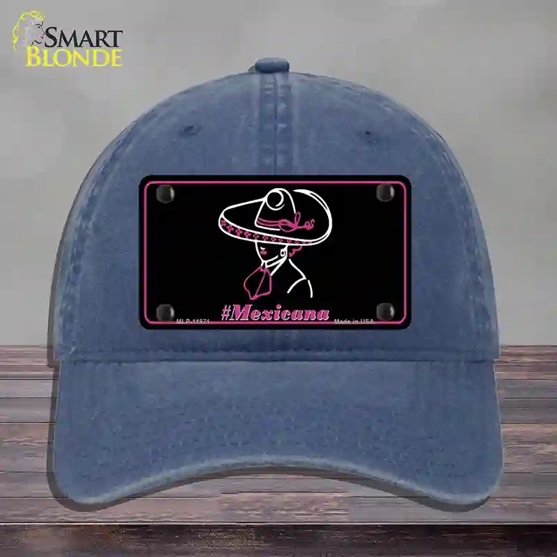 HAT11-MLP-11871 Hashtag Mexicana Novelty License Plate Hat, Unconstructed Cotton - Navy