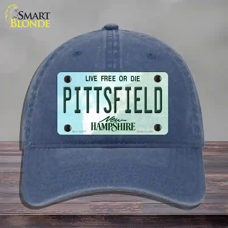 HAT11-MLP-12077 Pittsfield   Hampshire State Novelty License Plate Hat, Unconstructed Cotton - Navy