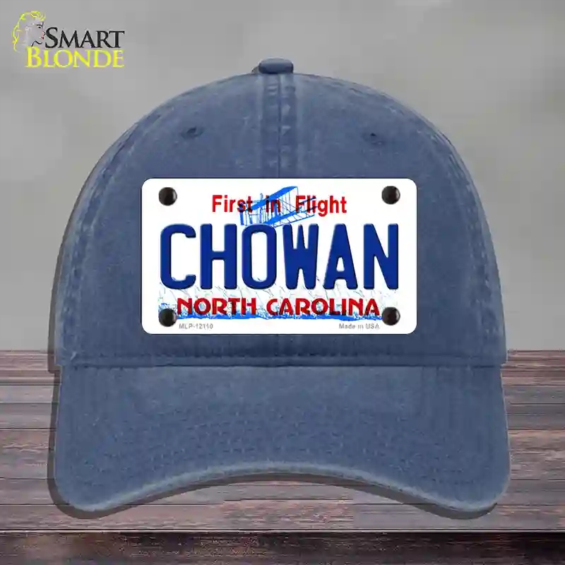 HAT11-MLP-12110 Chowan North Carolina State Novelty License Plate Hat, Unconstructed Cotton - Navy