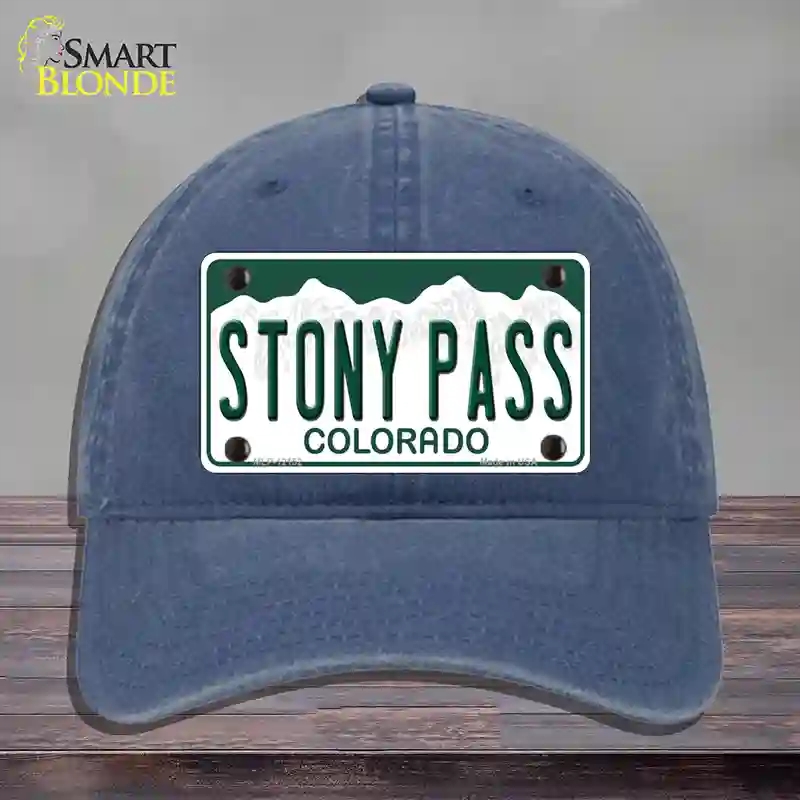 HAT11-MLP-12152 Stony Pass Colorado Novelty License Plate Hat, Unconstructed Cotton - Navy