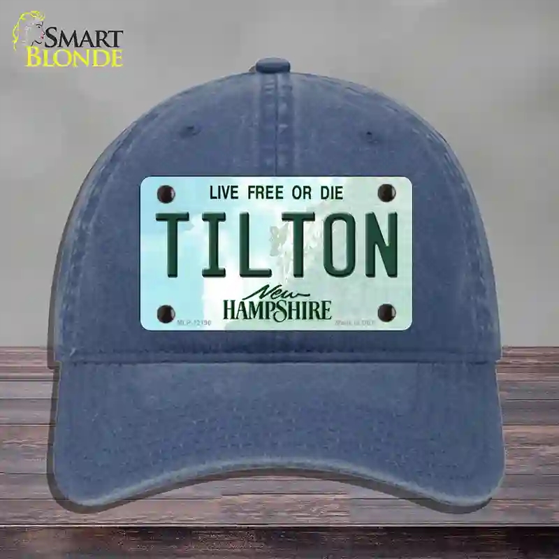 HAT11-MLP-12196 Tilton   Hampshire Novelty License Plate Hat, Unconstructed Cotton - Navy