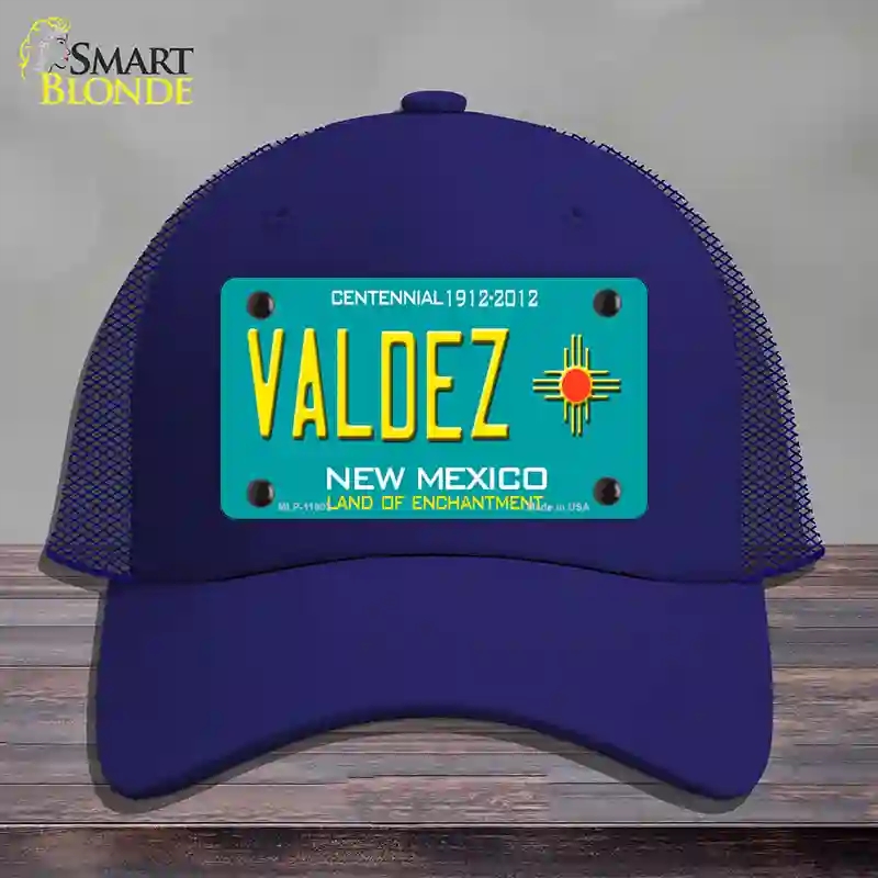 HAT18-MLP-11803 Valdez   Mexico Novelty License Plate Hat, Mesh - Royal Blue