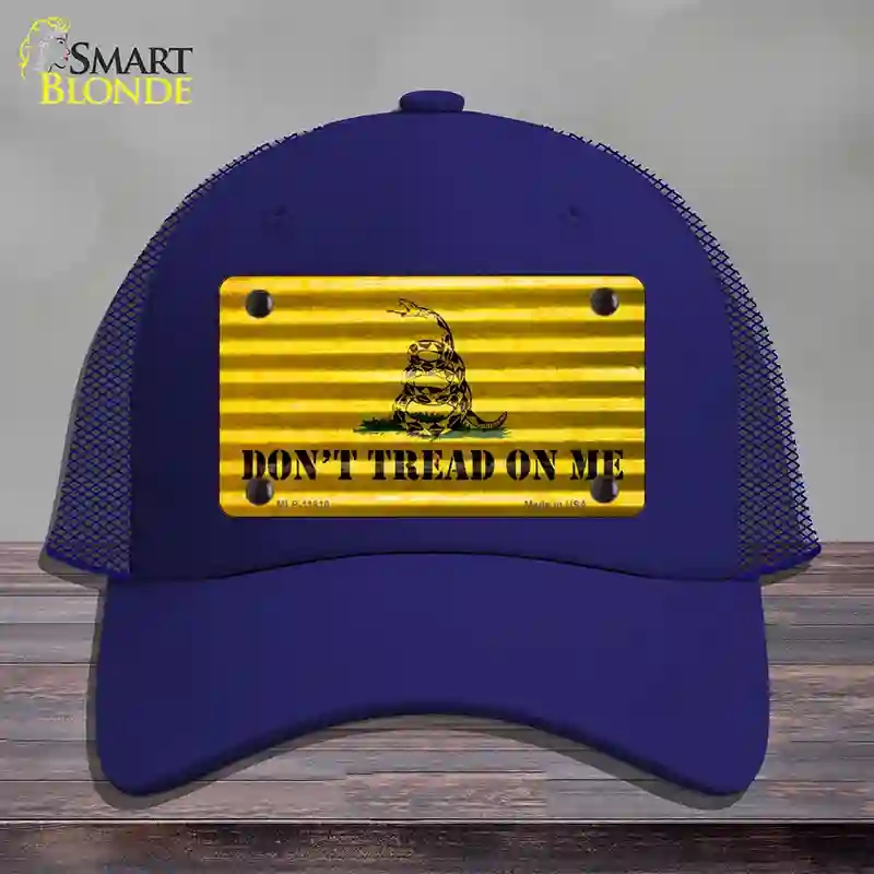 HAT18-MLP-11810 Dont Tread on Me Novelty License Plate Hat, Mesh - Royal Blue