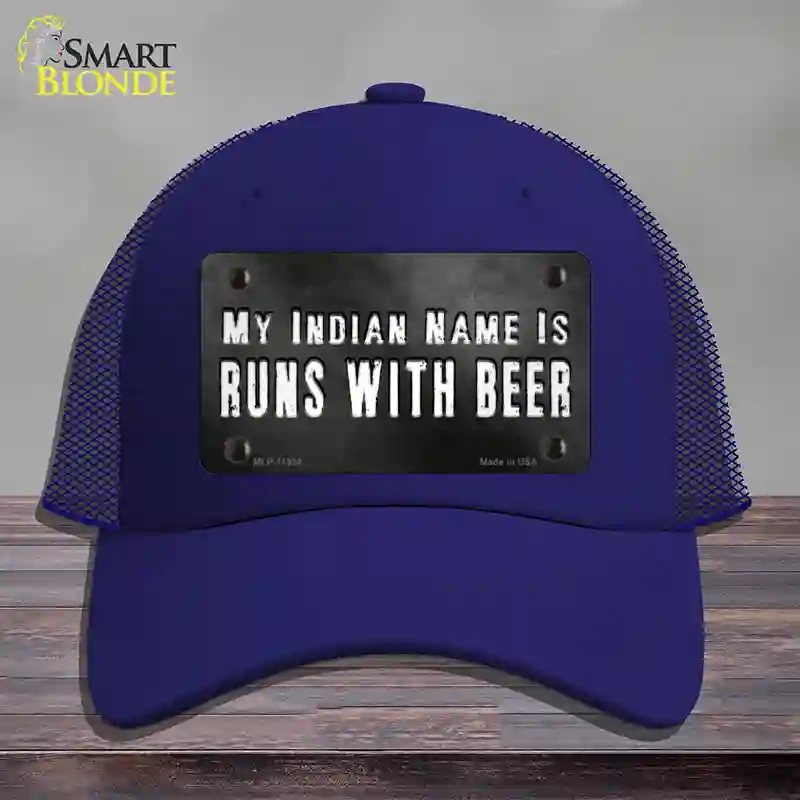 HAT18-MLP-11934 My Indian Name Novelty License Plate Hat, Mesh - Royal Blue