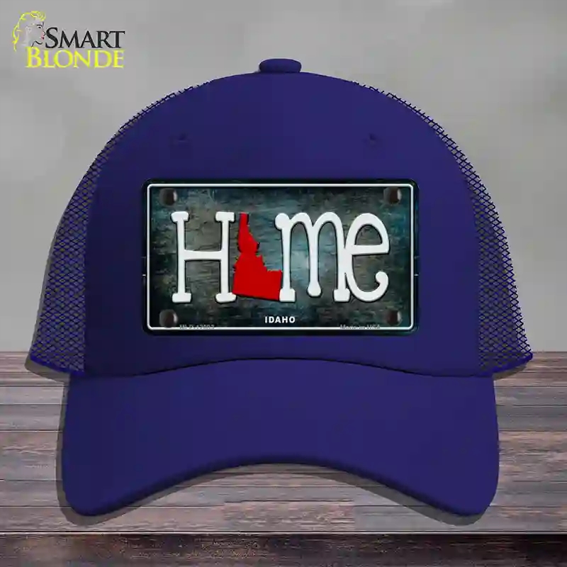HAT18-MLP-12003 Idaho Home State Outline Novelty License Plate Hat, Mesh - Royal Blue