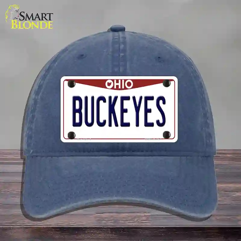 HAT11-MLP-10074 Buckeyes Ohio Novelty License Plate Hat, Unconstructed Cotton - Navy