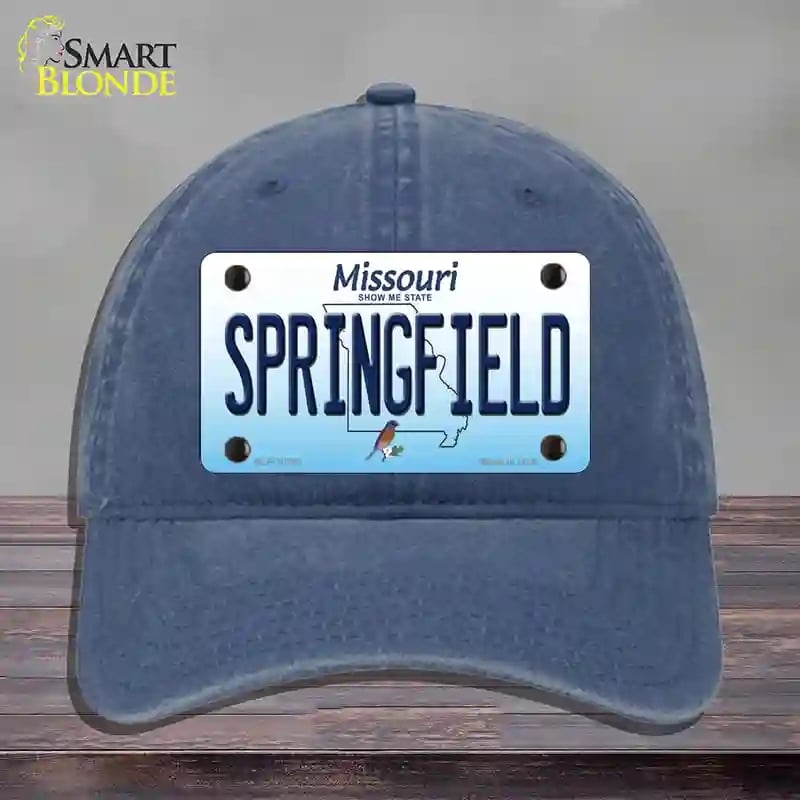 HAT11-MLP-10243 Springfield Missouri Novelty License Plate Hat, Unconstructed Cotton - Navy