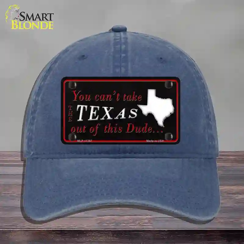 HAT11-MLP-11297 Texas Dude Novelty License Plate Hat, Unconstructed Cotton - Navy