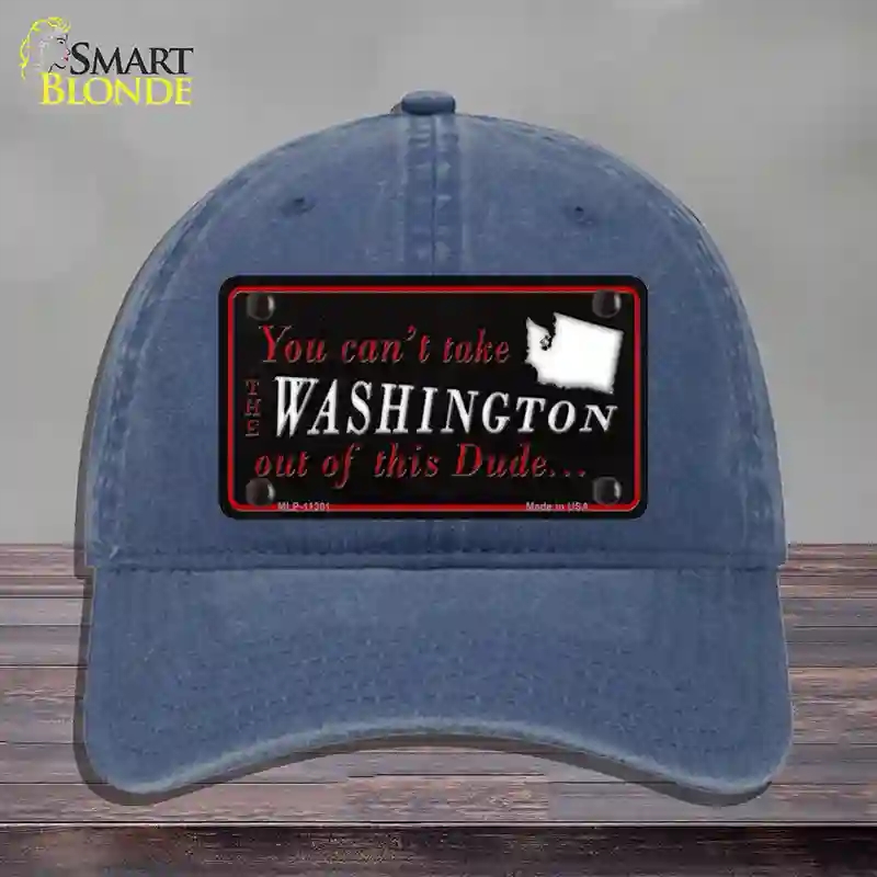 HAT11-MLP-11301 Washington Dude Novelty License Plate Hat, Unconstructed Cotton - Navy